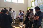 برگزاری کلاس آموزشی پیشگیری از بیماری تب کریمه کنگو ویژه ذابحین کشتارگاه دام کاخک